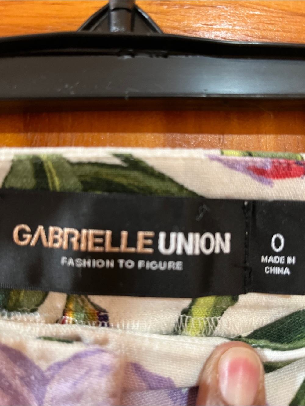 Gabriel Union White Floral Wide-Leg Lavender Blooms Pants 0 - Picture 7 of 16
